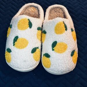 Cozy Lemon Patterned Slippers